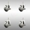 Service Caster 3.5 Inch 316SS Thermoplastic Rubber 12mm Threaded Stem Caster Set Brake SCC SCC-SS316TS20S3514-TPRB-TLB-M1215-4 - alternate 3
